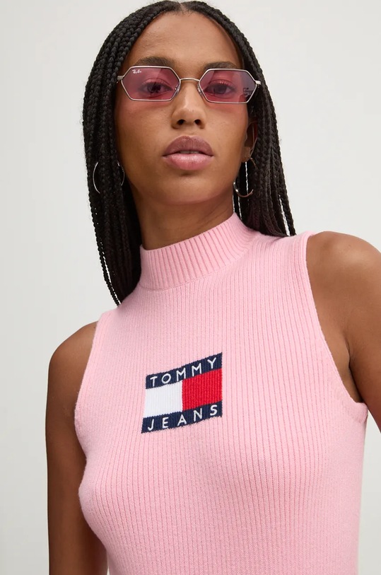Tommy Jeans kamizelka aplikacja różowy DW0DW18527