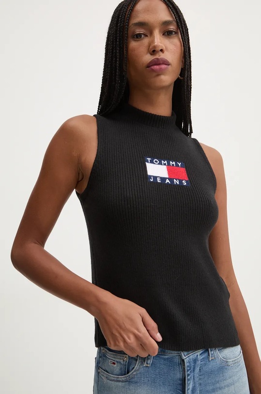 Telovnik Tommy Jeans črna DW0DW18527
