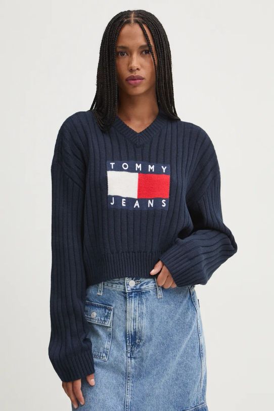 Tommy Jeans sweter granatowy DW0DW18528