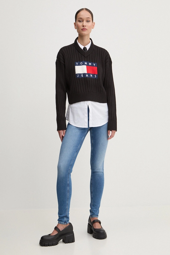 Tommy Jeans sweter DW0DW18528 czarny AW24