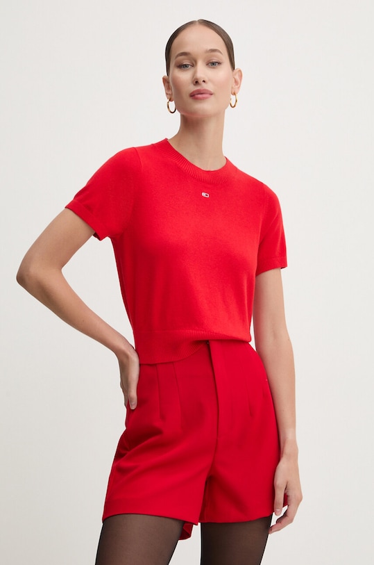 Tommy Jeans sweter pozostałe czerwony DW0DW18530