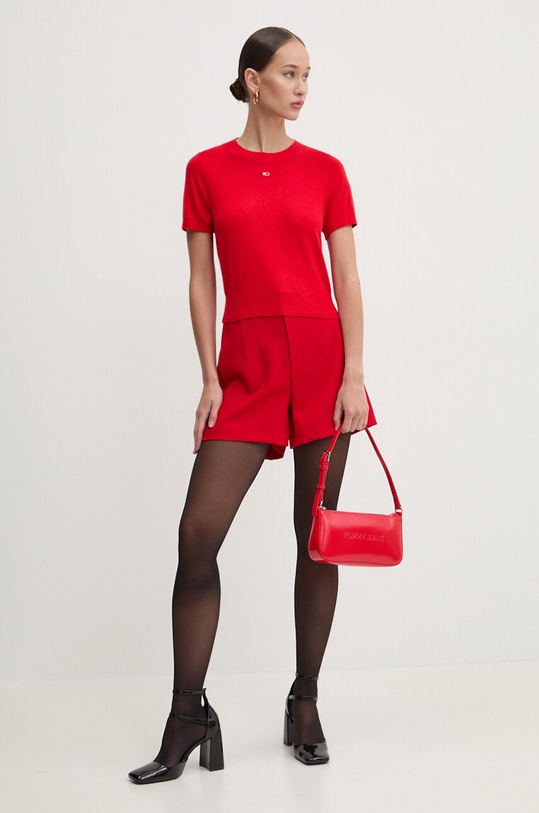 Tommy Jeans sweter DW0DW18530 czerwony AW24