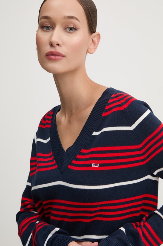 Tommy Jeans pulover de bumbac bleumarin DW0DW18652