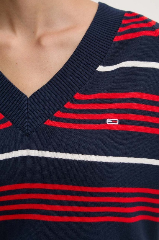 Tommy Jeans pulover de bumbac DW0DW18652 bleumarin