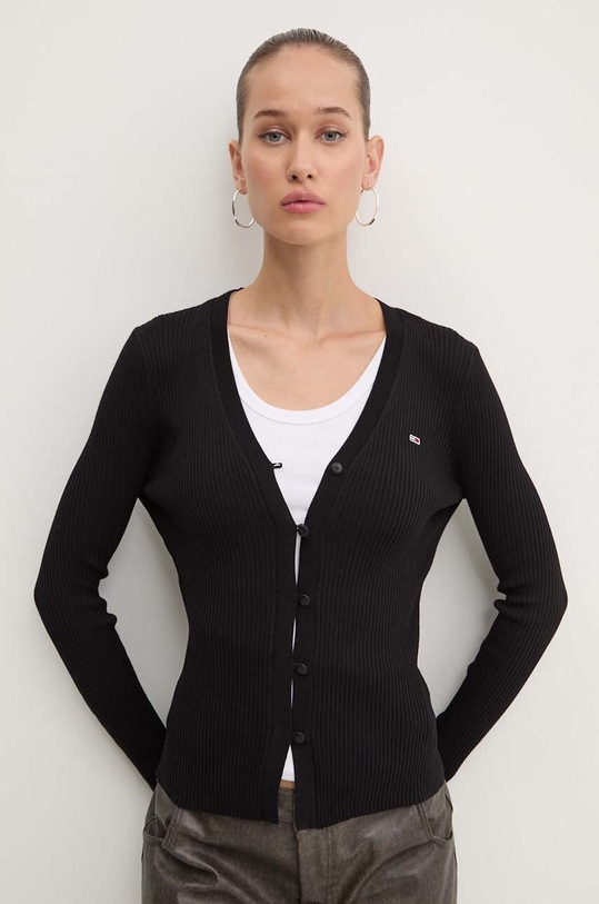 Tommy Jeans kardigan czarny DW0DW18517