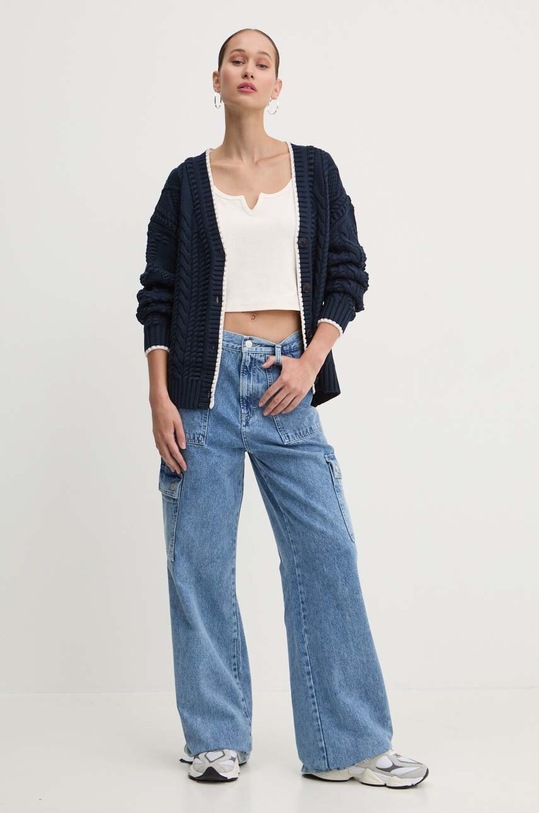 Tommy Jeans kardigan DW0DW18521 granatowy AW24