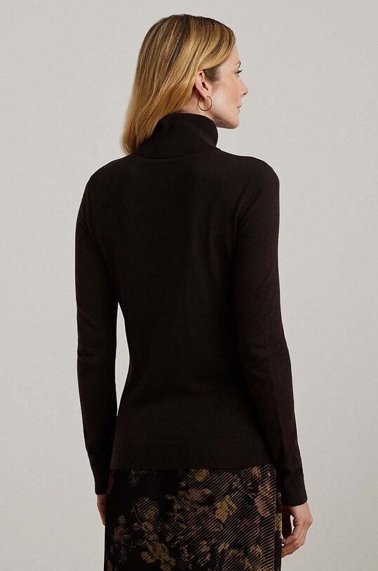 Lauren Ralph Lauren pulover din amestec de mătase 200940470 maro SS25