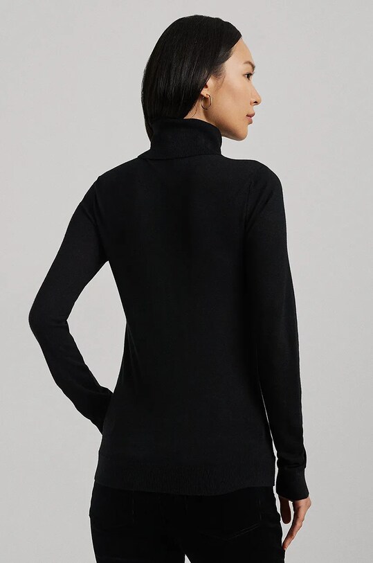 Lauren Ralph Lauren pulover din amestec de mătase 200940470 negru SS25