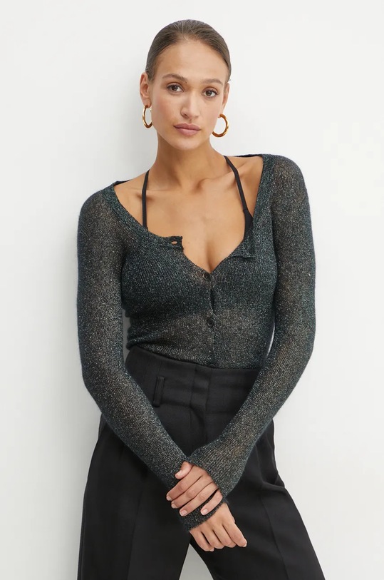 Svetr s příměsí vlny Pinko s příměsí vlny zelená 104341.A27I