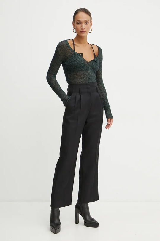 Svetr s příměsí vlny Pinko 104341.A27I zelená AW24