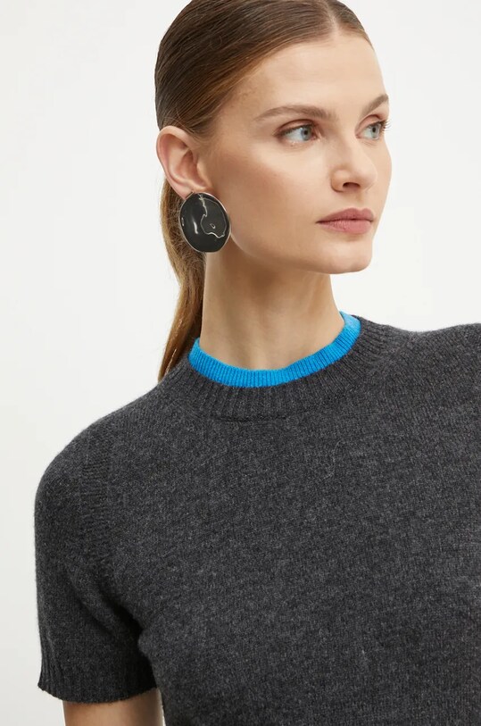 Pinko sweter wełniany szary 104342.A277