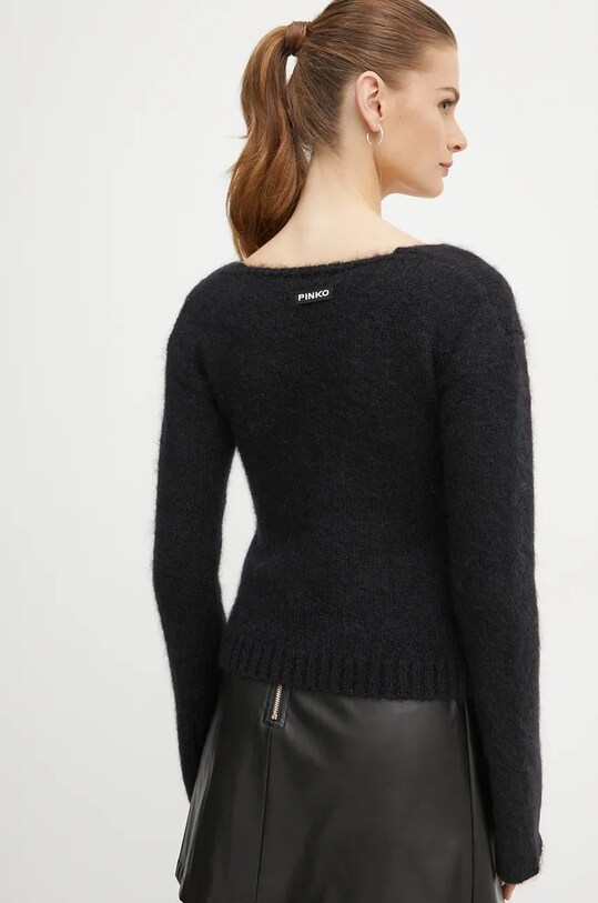 Îmbrăcăminte Pinko pulover de lana 104472.A28L negru