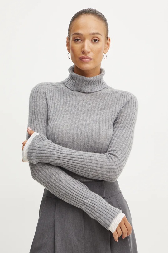 Pinko sweter wełniany szary 104344.A278