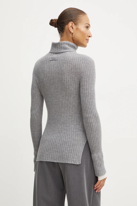 Pinko sweter wełniany 104344.A278 szary AW24