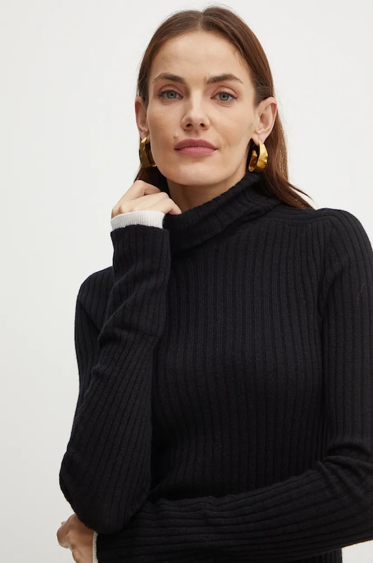 Вълнен пуловер Pinko черен 104344.A278