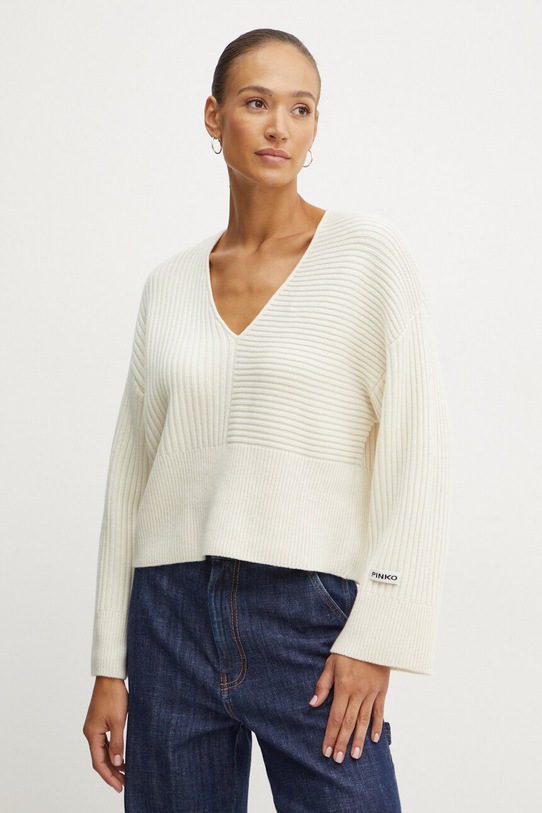 Vuneni pulover Pinko bež 104389.A27B