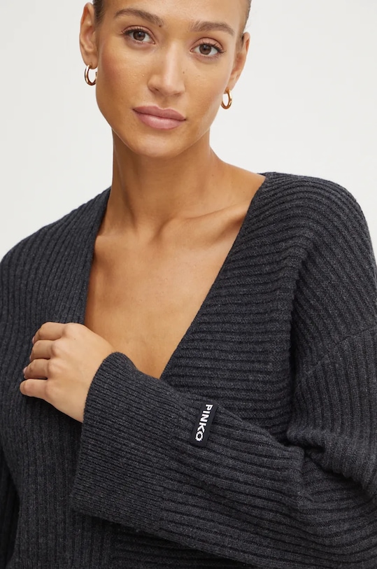 Pinko sweter wełniany 104389.A27B szary