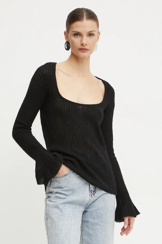 Вовняний светр Pinko тонкий чорний 104346.A26W