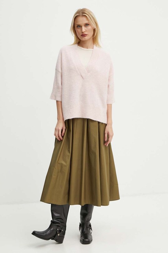 Day Birger et Mikkelsen sweter wełniany Selda - Cozy Days RD DAY65243298 różowy AW24