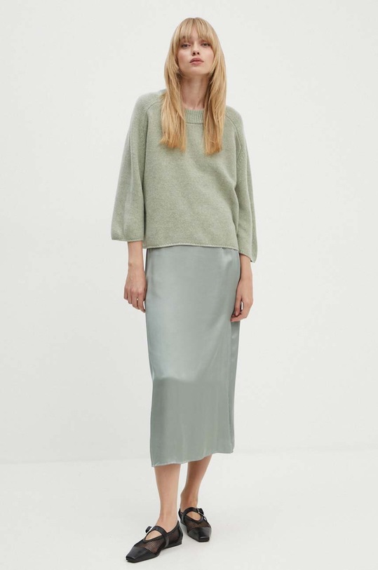 Day Birger et Mikkelsen pulover de lana Cammie - Soft Lamb DAY65243324 verde AW24