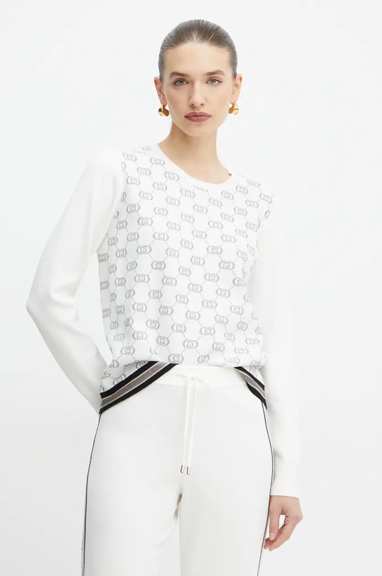 Liu Jo maglione a maglia fine beige TF4228.MS63L