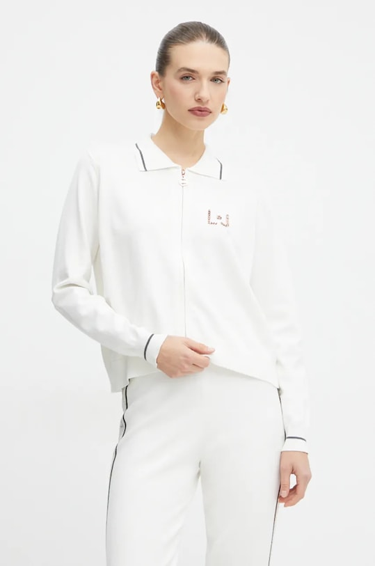 Kardigan Liu Jo propínací béžová TF4314.MS63L