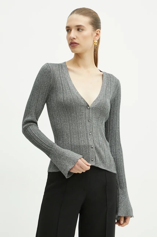 Liu Jo cardigan subtiri gri WF4236.MS64J