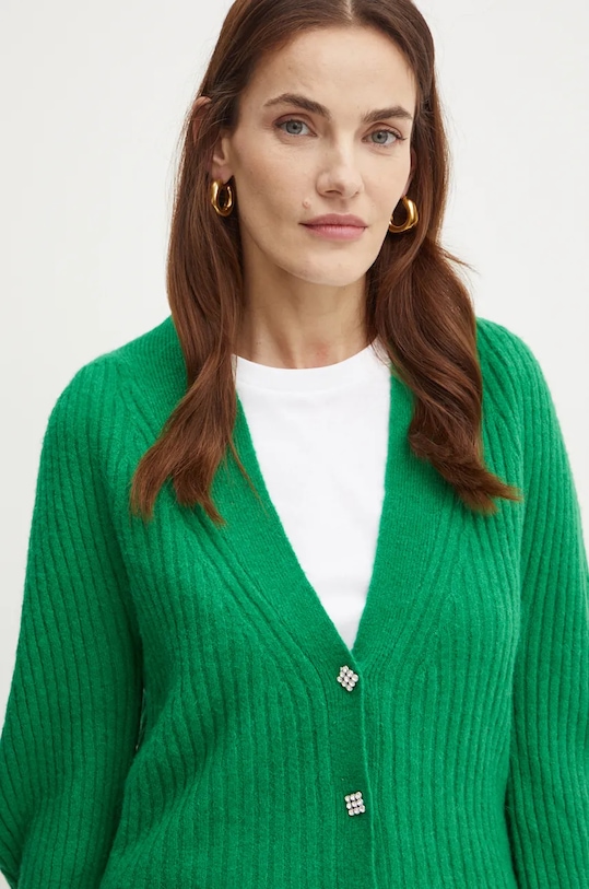 Liu Jo cardigan din amestec de lana verde WF4362.MA57P