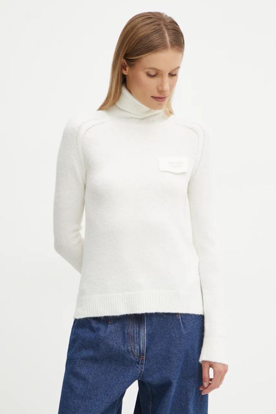 Pulover s dodatkom vune Liu Jo s dodatkom vune bež WF4363.MA49P