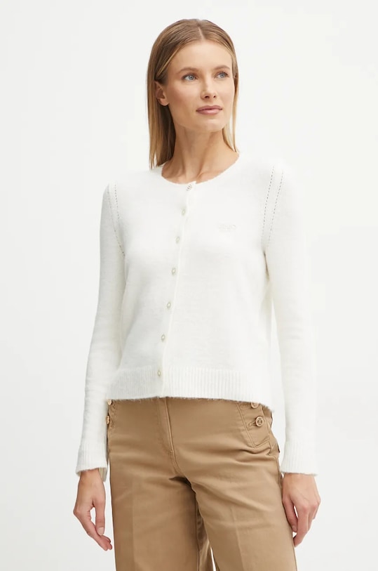 Liu Jo kardigan wełniany zapinany beżowy WF4364.MA49P