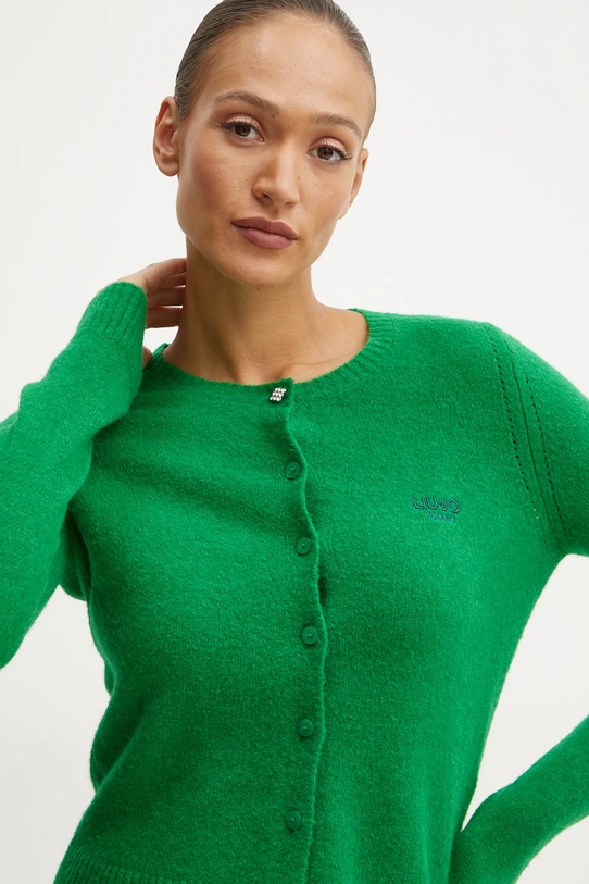 Вълнена жилетка Liu Jo с вълна зелен WF4364.MA49P