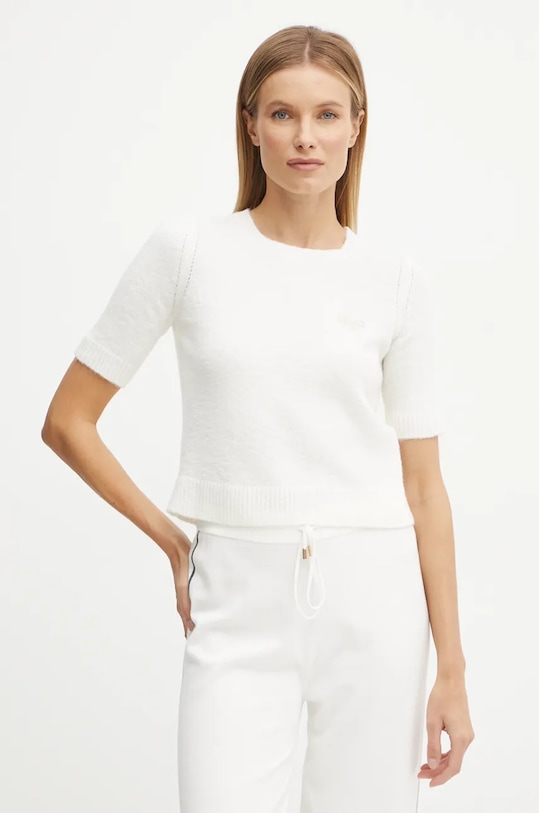 Πουλόβερ με προσθήκη μαλλιού Liu Jo μπεζ WF4365.MA49P