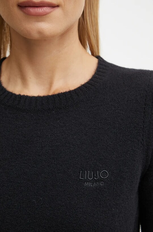 Светр з домішкою вовни Liu Jo чорний WF4365.MA49P