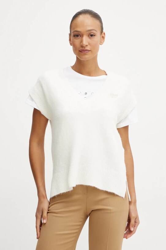Liu Jo vesta din amestec de lana bej WF4432.MA49P