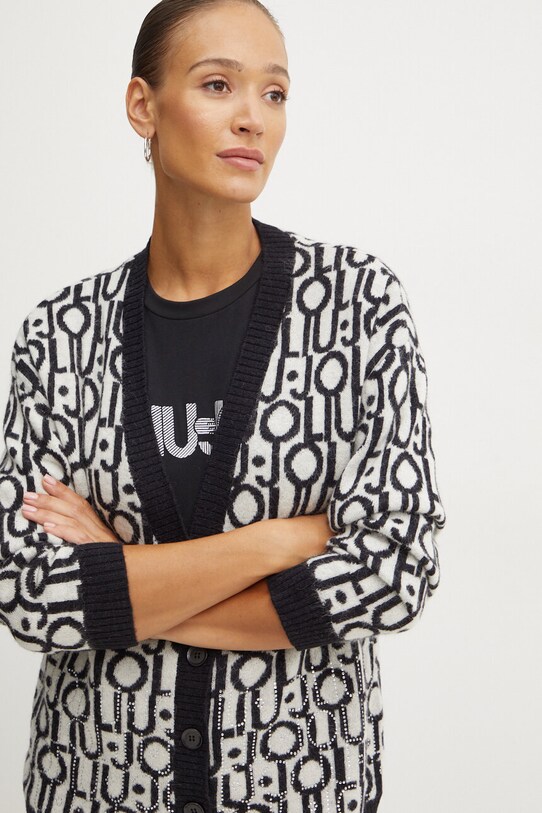 Liu Jo cardigan din lana gri WF4460.MA30P