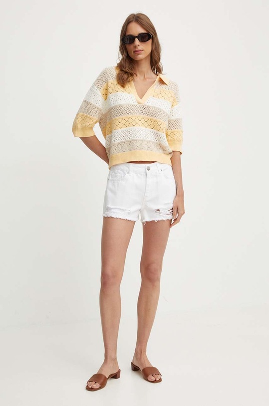 Pepe Jeans sweter bawełniany INGRID PL702168 beżowy AW24