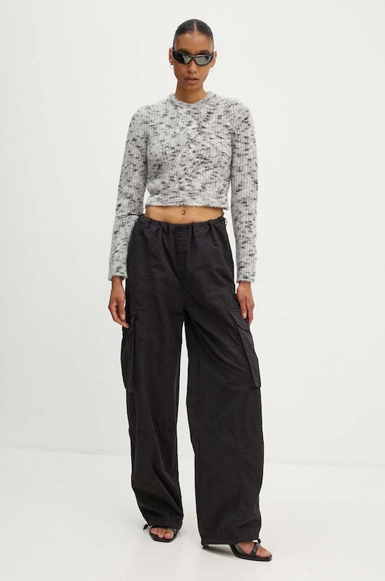 Sveter s prímesou vlny Moschino Jeans 0903.8202 sivá AW24