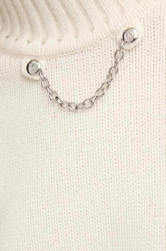 Svetr z vlněné směsi Moschino Jeans 0906.8204 béžová