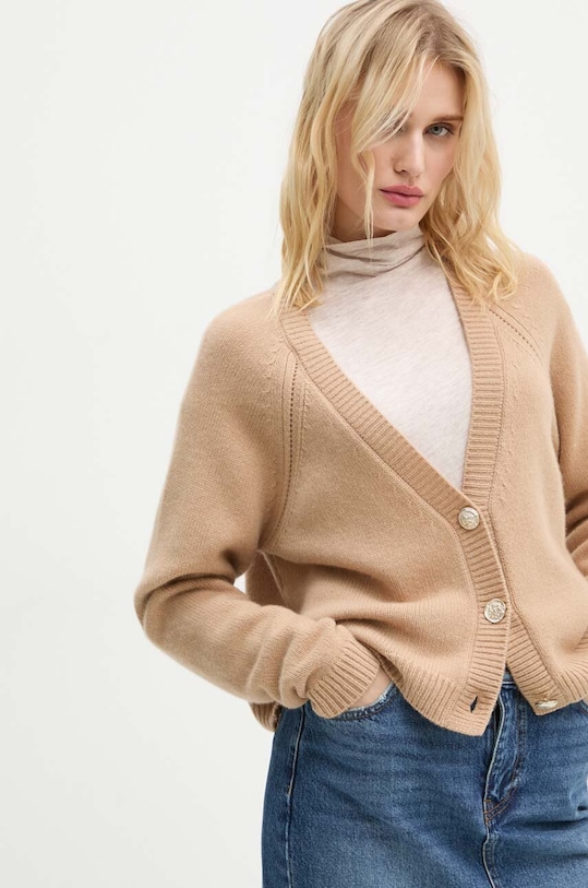 BA&SH cardigan din casmir uni bej 1H24CARI