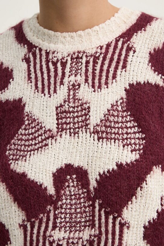 BA&SH sweter z domieszką wełny 1H24RORA bordowy