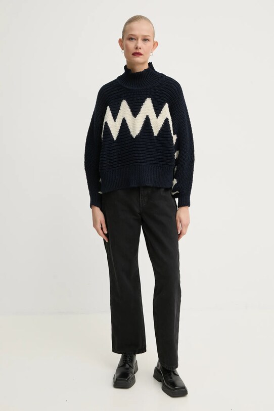 BA&SH maglione in lana 1H24ONDI blu navy AW24
