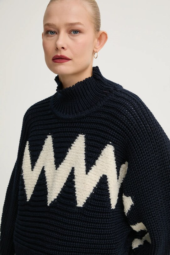 BA&SH maglione in lana blu navy 1H24ONDI
