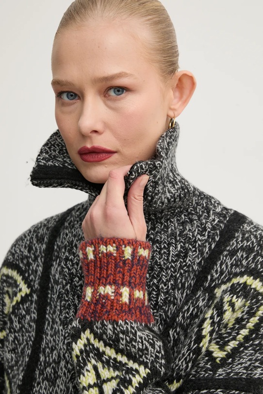 BA&SH kardigan wełniany 1H24INAC czarny