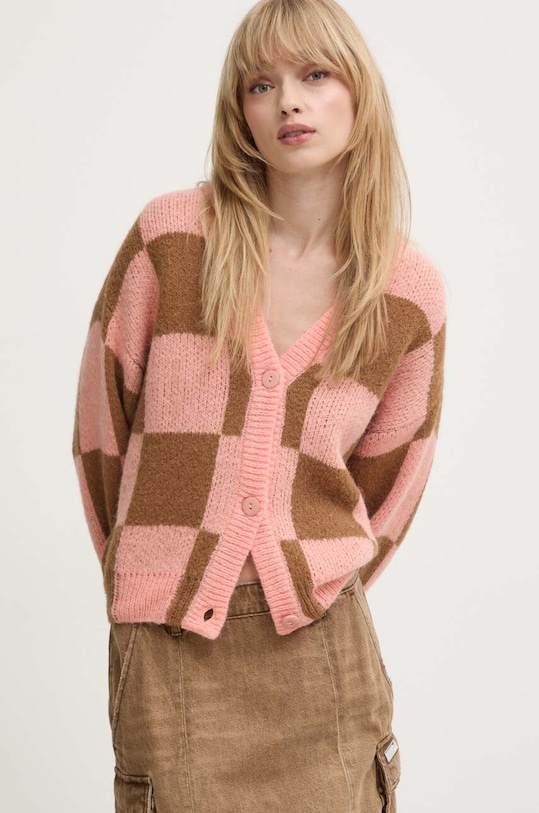 Stine Goya sweter z domieszką wełny różowy SG5942