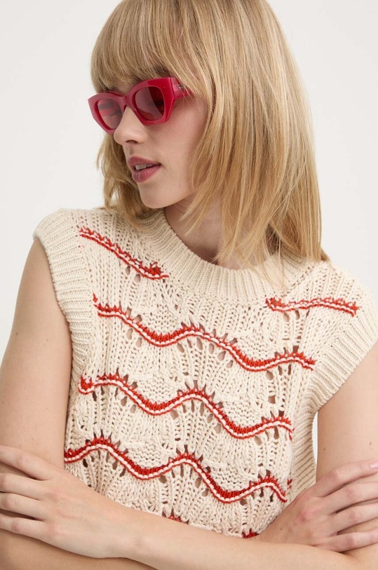 Бавовняна жилетка Stine Goya бежевий SG5949