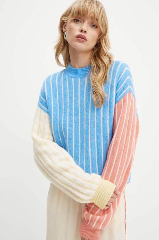 Stine Goya maglione in misto lana lana blu SG5955