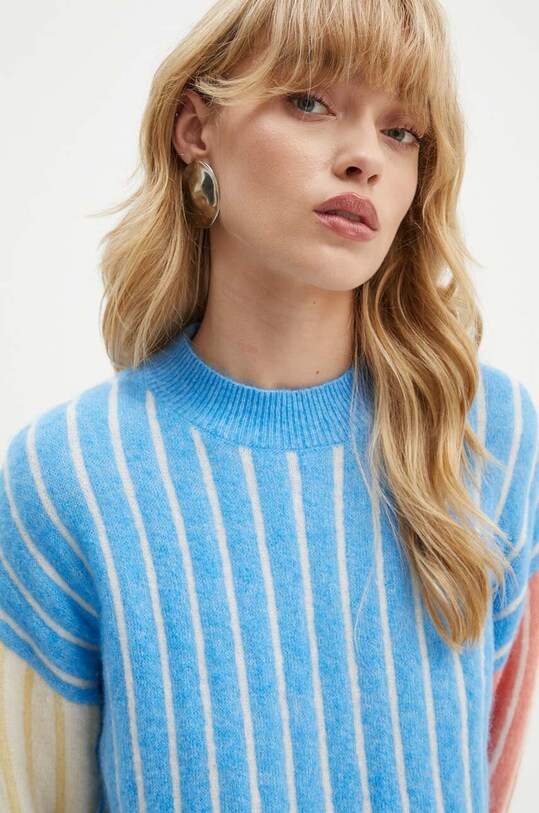 Stine Goya maglione in misto lana blu SG5955