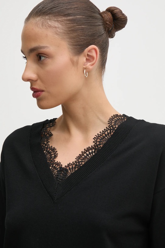 Pulover United Colors of Benetton crna 17Q3D402B