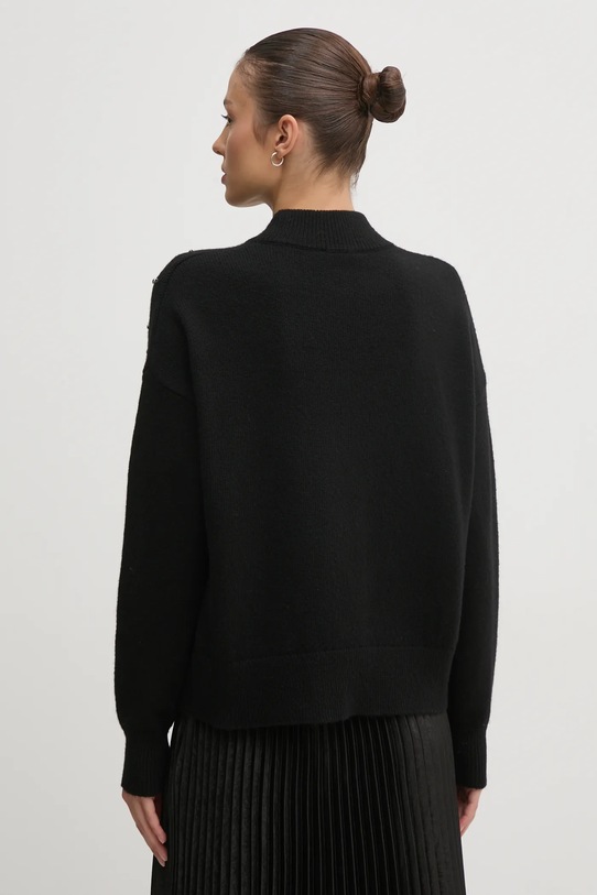 Odjeća Pulover s dodatkom vune United Colors of Benetton 1QCSD203M crna