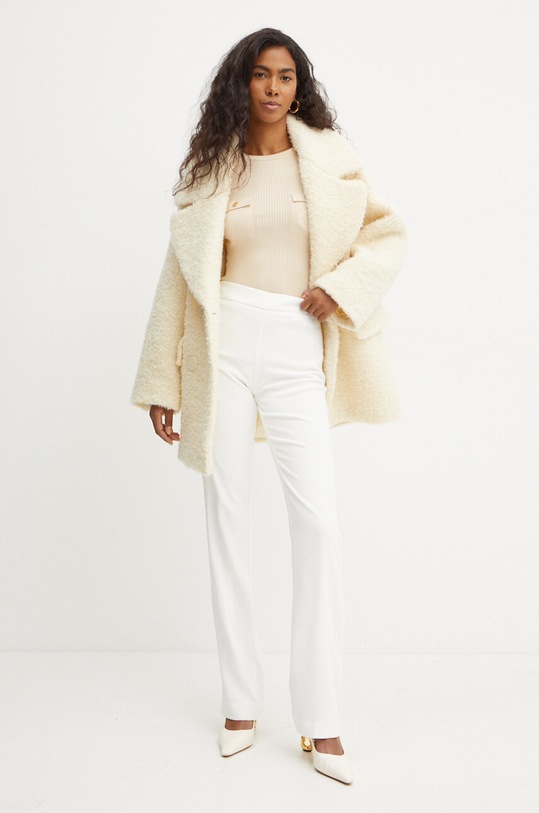 Elisabetta Franchi pulover din amestec de mătase MK10B46E2 bej AW24
